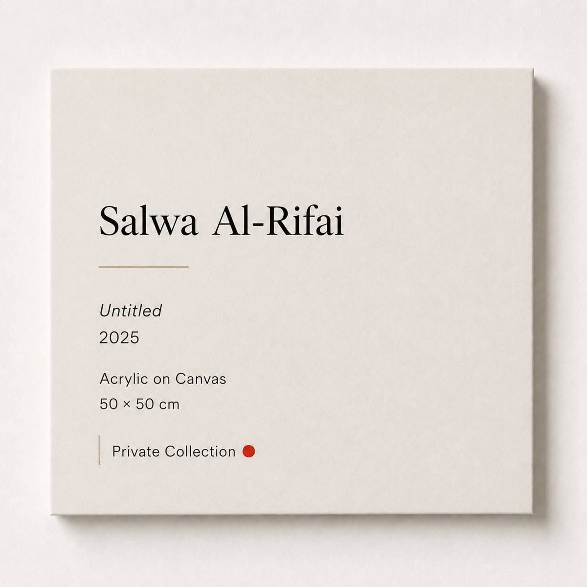 medadart50's tweet photo. العقل لا يبحث عن الجديد... بل عن كسر ال��توقع.

Private-Collection 
Salwa Al-Rifai https://t.co/tOhVe5eCrO