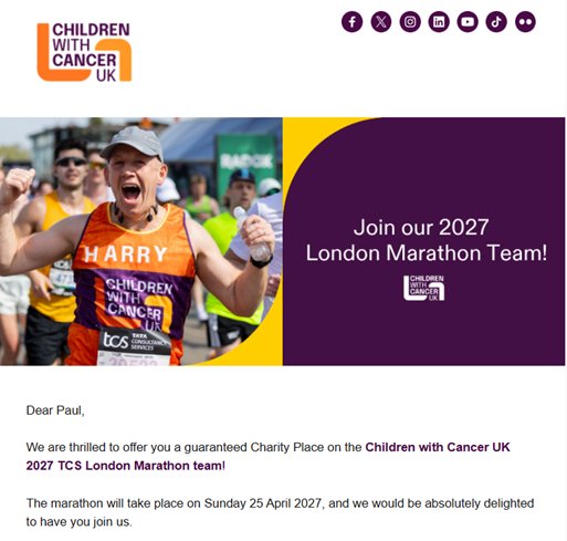 VenturingRad's tweet photo. I am so excited (and incredibly honoured) to share thst on Sunday 25 April 2027, I will be taking on the @LondonMarathon in support of @CwC_UK 🎗💛

👇Check out my fundraising page here 👇

https://t.co/lUtER5y65P

Thank so much. Let the 2027 journey begin 👟🏅⭐️ https://t.co/sMmm3teNdQ
