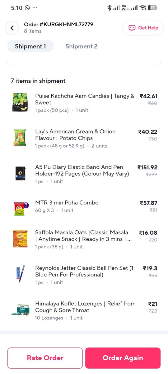 Its_manan_singh's tweet photo. @ZeptoNow Extremely disappointed with today's order. A packet of Lays and Masala Oats were missing, and your chat support has been of no help, offering no proper resolution. This isn't the experience I expected. Please look into this urgently and resolve the issue. #Zepto https://t.co/2sVhQES1Zd