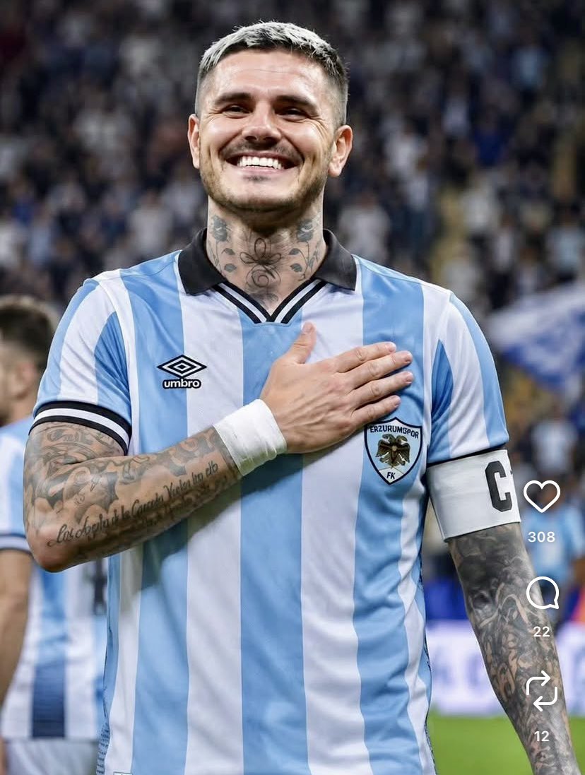 OZKNCKC's tweet photo. Come to Erzurumspor @MauroIcardi 
@Erzurumspor @ahmetdal @mehmetsekmen #erzurumspor @trtspor https://t.co/KQGKyVYH3F