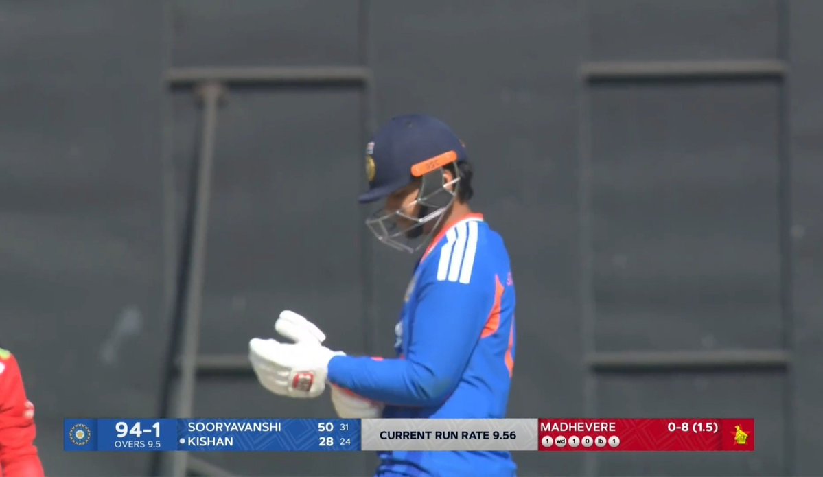 WeTheThinkers's tweet photo. Another fifty from Vaibhav Sooryavanshi👏🏻🔥

This time he's playing with great maturity and responsibility.

50 runs off just 31 balls and still going strong. 💪🏻

Hoping for a big today🤞🏻

#INDvsZIM https://t.co/lCmaszLXua