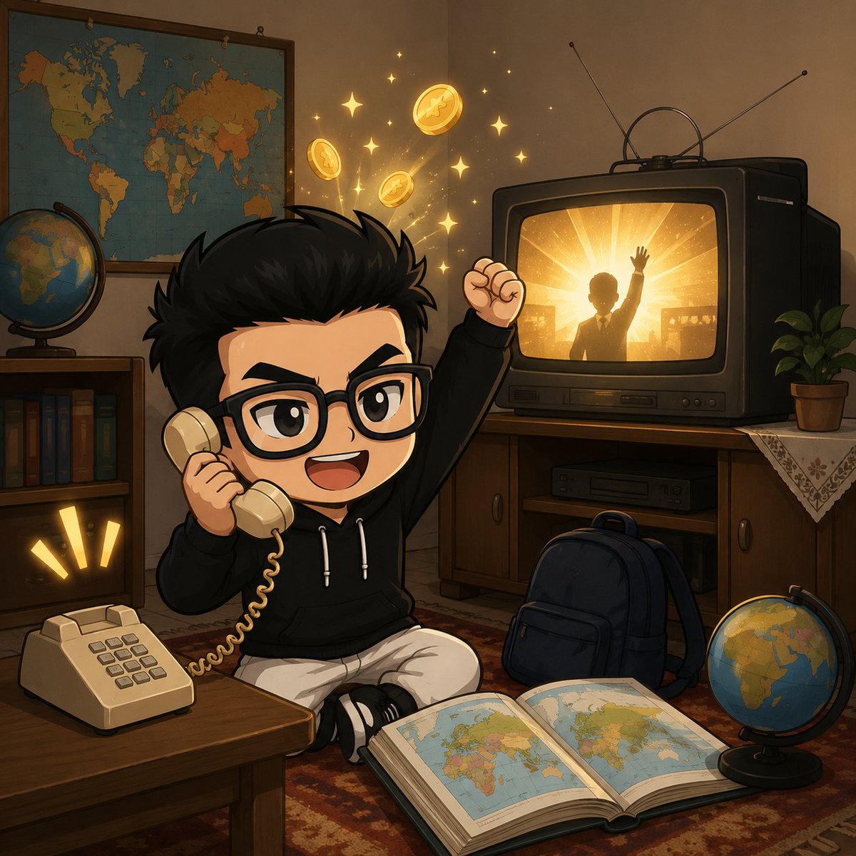 vicky_thriew's tweet photo. The easiest money I ever made was when I was 12 (now 35+ 🤣). 

A TV quiz called Siapa Berani phoned my house and asked one question: "What's the capital of Egypt?" I shouted "Cairo!" and won Rp1,000,000. 

Turns out memorizing world capitals actually paid off. 😂 @RallyOnChain https://t.co/Z2qYpaU7A0