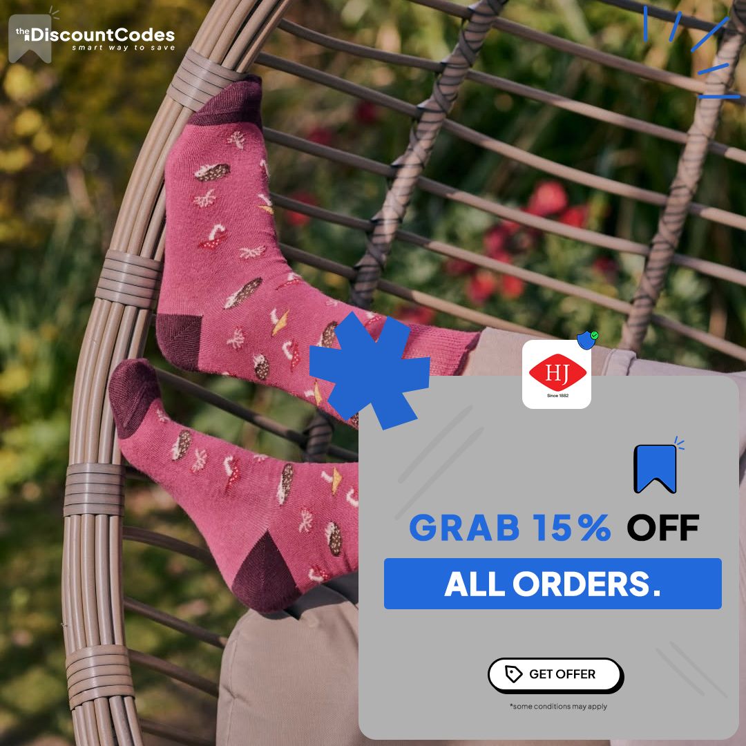 thediscountcode's tweet photo. Your feet deserve better. From everyday wear to outdoor adventures, HJ Hall is offering 15% off all orders on socks designed for lasting comfort and performance.

Discover the discount: https://t.co/baxfHSFyLe
.
.
.
.

#theDiscountCodes #ComfortStartsHere https://t.co/NrUWZSwzjm