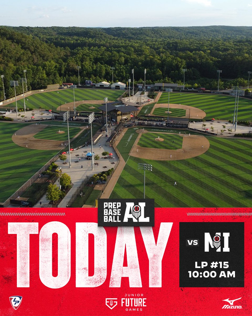 PrepBaseballAL's tweet photo. 𝐉𝐮𝐧𝐢𝐨𝐫 𝐅𝐮𝐭𝐮𝐫𝐞 𝐆𝐚𝐦𝐞𝐬: 𝐆𝐀𝐌𝐄𝐃𝐀𝐘 🔥

Two more for #TeamAlabama to close out the week at LakePoint.

🆚 Wisconsin | 8:00 AM EST
🆚 Michigan | 10:00 AM EST
🏟️ Field 15

Finish strong. 👊

#PBJFG26 || @PrepBaseball https://t.co/YpSoNv1YbX