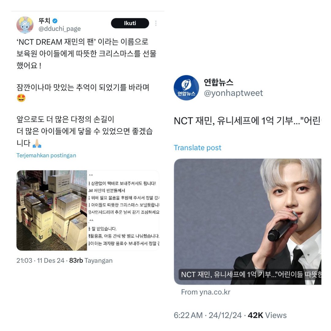 jaemin1a's tweet photo. like idol like fans tuh maksudnya yang kyk gni ya kak? jaemin donasi atas nama fans dan fans donasi atas nama jaemin. inilah bukti nyata like idol like fans yang aku tau🥺 https://t.co/vUca7NMoCb