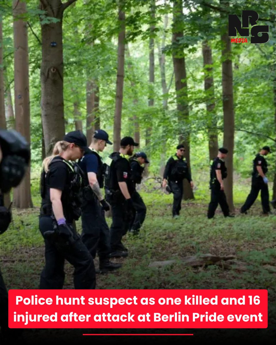 nrsme377's tweet photo. Police hunt suspect as one killed and 16 injured after attack at Berlin Pride event
#Berlin #BerlinPride #Germany #BreakingNews #WorldNews https://t.co/V03pwoX8J3