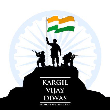 StateKisan's tweet photo. కార్గిల్ యుద్ధం ఒక విజయం మాత్రమే కాదు... భారత జవాన్ల అజేయ సంకల్పానికి, అపార త్యాగానికి చిరస్థాయి చిహ్నం.
#KargilVijayDiwas https://t.co/nl72dWIYze