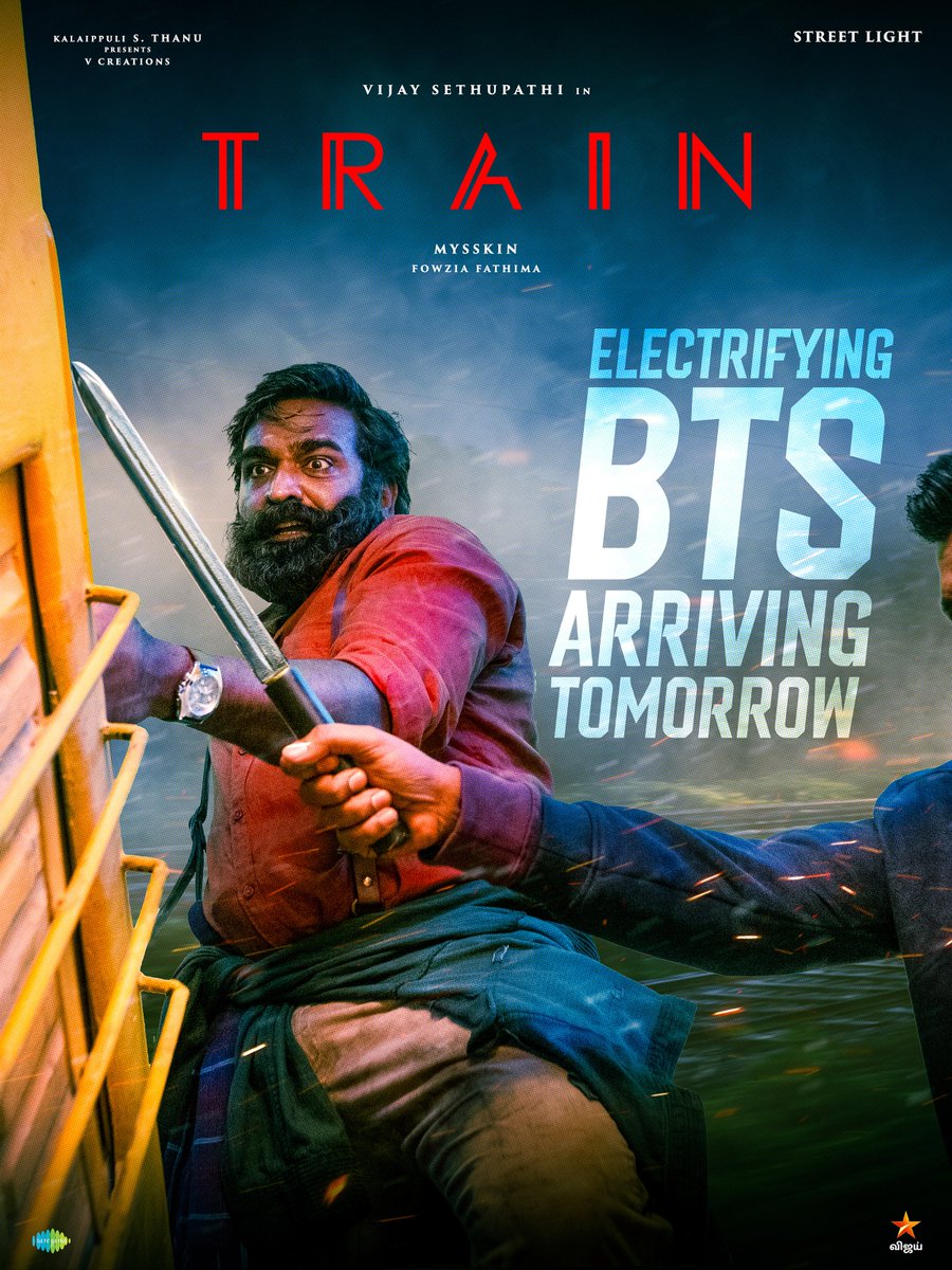 VijaySethuOffl's tweet photo. Electrifying BTS of #Train arriving tomorrow 

@mysskindirector  @shrutihaasan @nasser_kameela @ksravikumardir @ira_dayanand @itsNarain @preethy_karan @KalaiActor #YugiSethu @fowziafathima @editorsriwat #TapasNayak #StreetLight @vijaytelevision @saregamasouth @RIAZtheboss @ActorRohan02 @_PVRCinemas