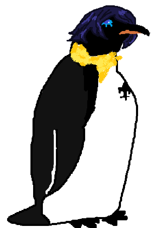 ryujiburger's tweet photo. sorry for dying but my bsf requested yusuke as an emperor penguin on mspaint https://t.co/5I4NDLUDnr