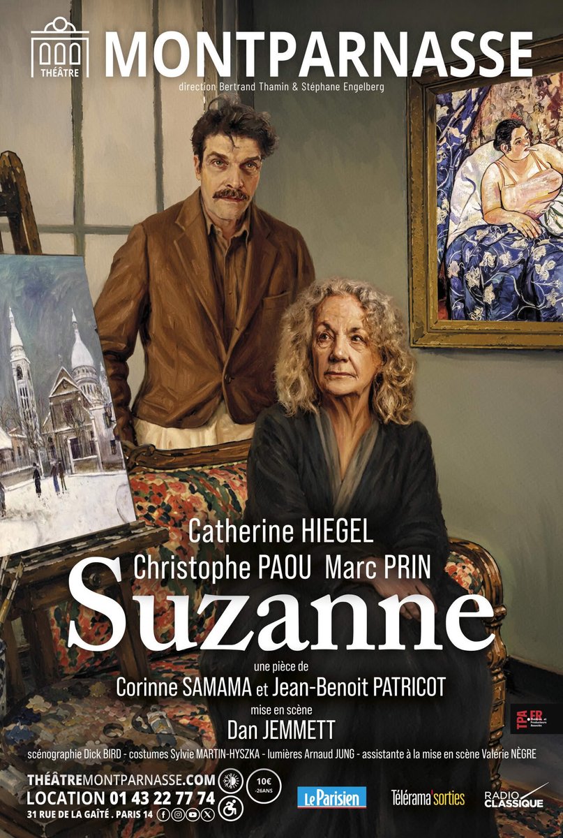 JFGuyot's tweet photo. #RSVP #Théâtre
À partir du 25/9, Catherine #Hiegel sera la peintre Suzanne Valadon, mère de Maurice Utrillo https://t.co/9r1UeF8Ov2 https://t.co/eV0RKT2QOg