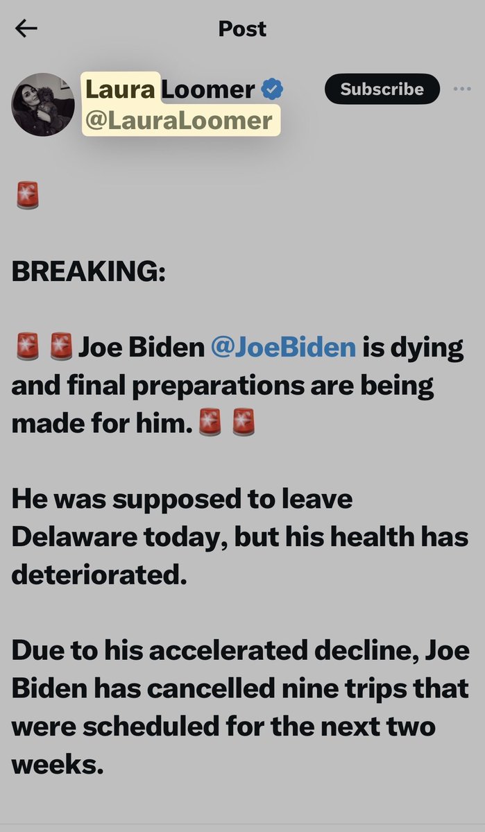 LuluH1234567's tweet photo. #LauraLoomer #nutcase?
“…JoeBiden is dying…” https://t.co/DBFAclIiDF