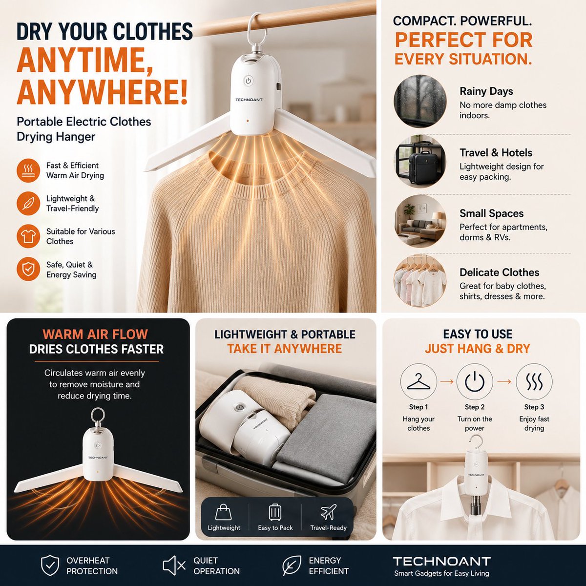 Zainsaddique50's tweet photo. 👕✨ Never worry about wet clothes again!
https://t.co/3DGxxPSN9D
The Portable Electric Clothes Drying Hanger is a compact solution for fast indoor drying. Perfect for travellers, students, apartments, hotels, and rainy weather. Just hang your clothes https://t.co/O6MxETlHR4
