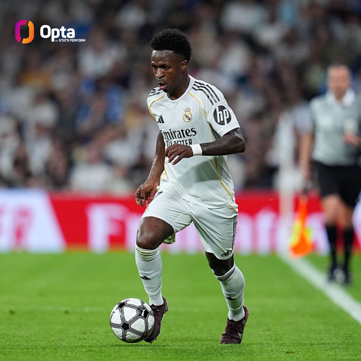 OptaJoe's tweet photo. 3 - The three players with the most completed dribbles across Europe's big five leagues in 2025-26:

Lamine Yamal (133)
Yan Diomande (118)
Vinícius Júnior (87)

Linked. https://t.co/ZbkfMYjRvL
