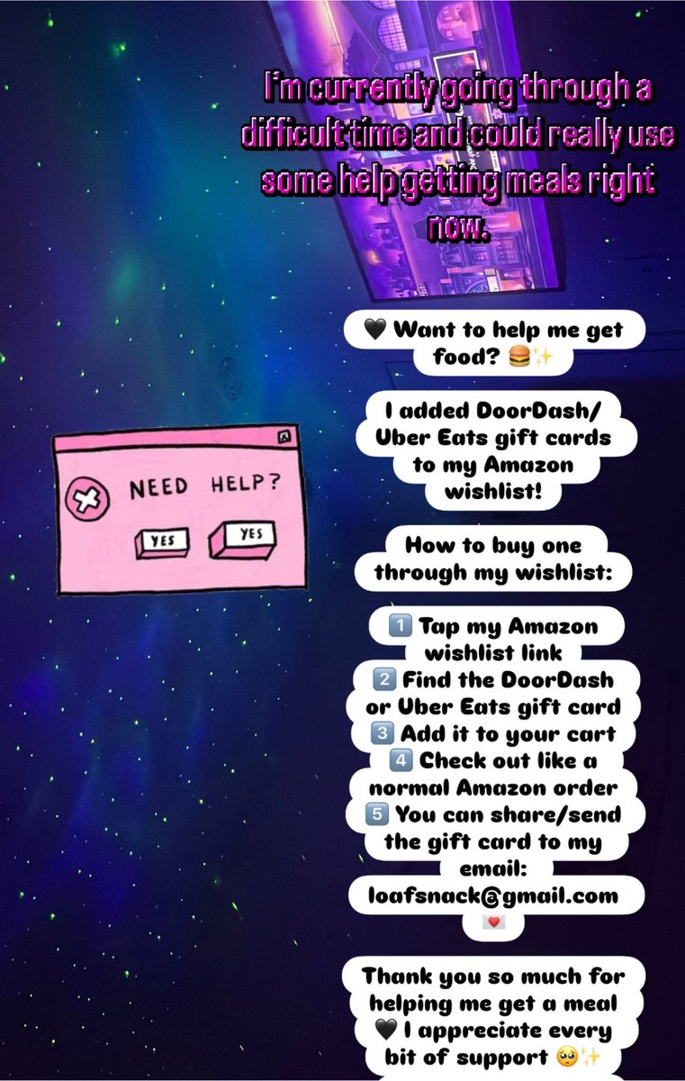 loafsnack's tweet photo. I hate asking, but I need food help right now 🖤 Any support through my wishlist means a lot. I’m trying to keep creating content as my income while I get back on my feet 🤍

#FoodSupport #MutualAid #SupportCreators
#NeedHelp #FoodSupport #MutualAid #SupportSmallCreators #Helpme https://t.co/9Sa0z5b9Ku