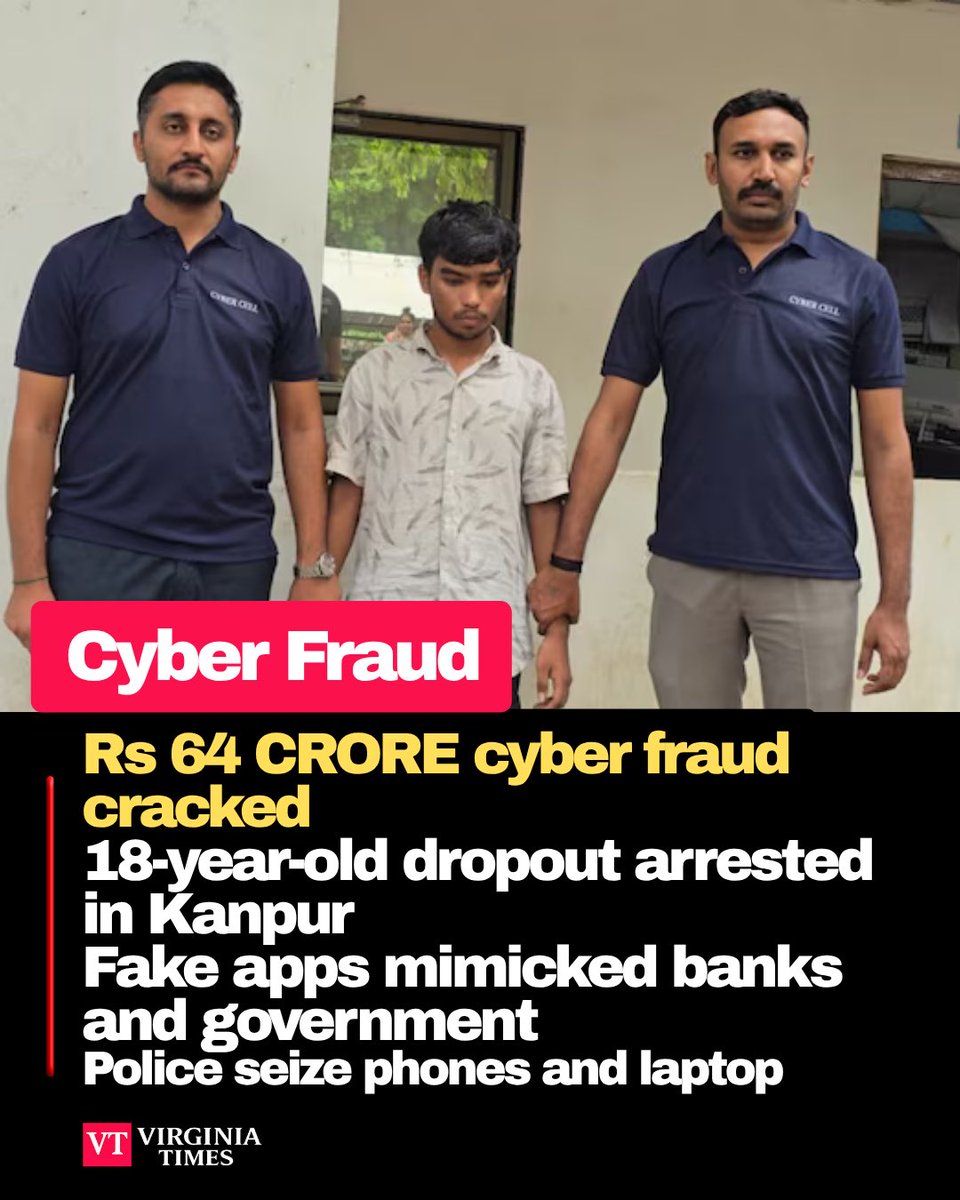 newsbreaknow's tweet photo. Surat police have arrested an 18-year-old Class 11 dropout accused of building AI-powered fake banking apps used to steal over Rs 64 crore across India. #CyberFraud #SuratPolice #OnlineScam #APKFraud https://t.co/qiJ8z84DTz https://t.co/UkR9AKP9pl