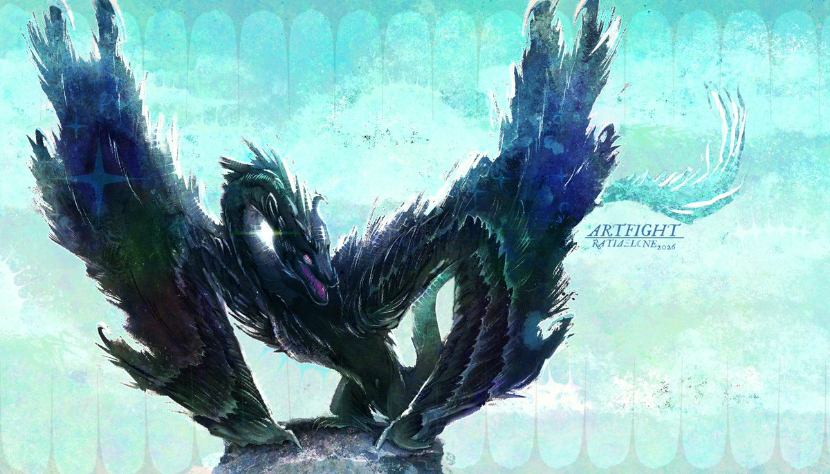 ratiaelune's tweet photo. [ VÖT ] -- ArtFight attack on @Eothnoguy 
ArtFight is wrapping up, but I just had to draw this amazing dragon.
I was obsessed with drawing these wings
#dragon https://t.co/0fKnxNRFHR