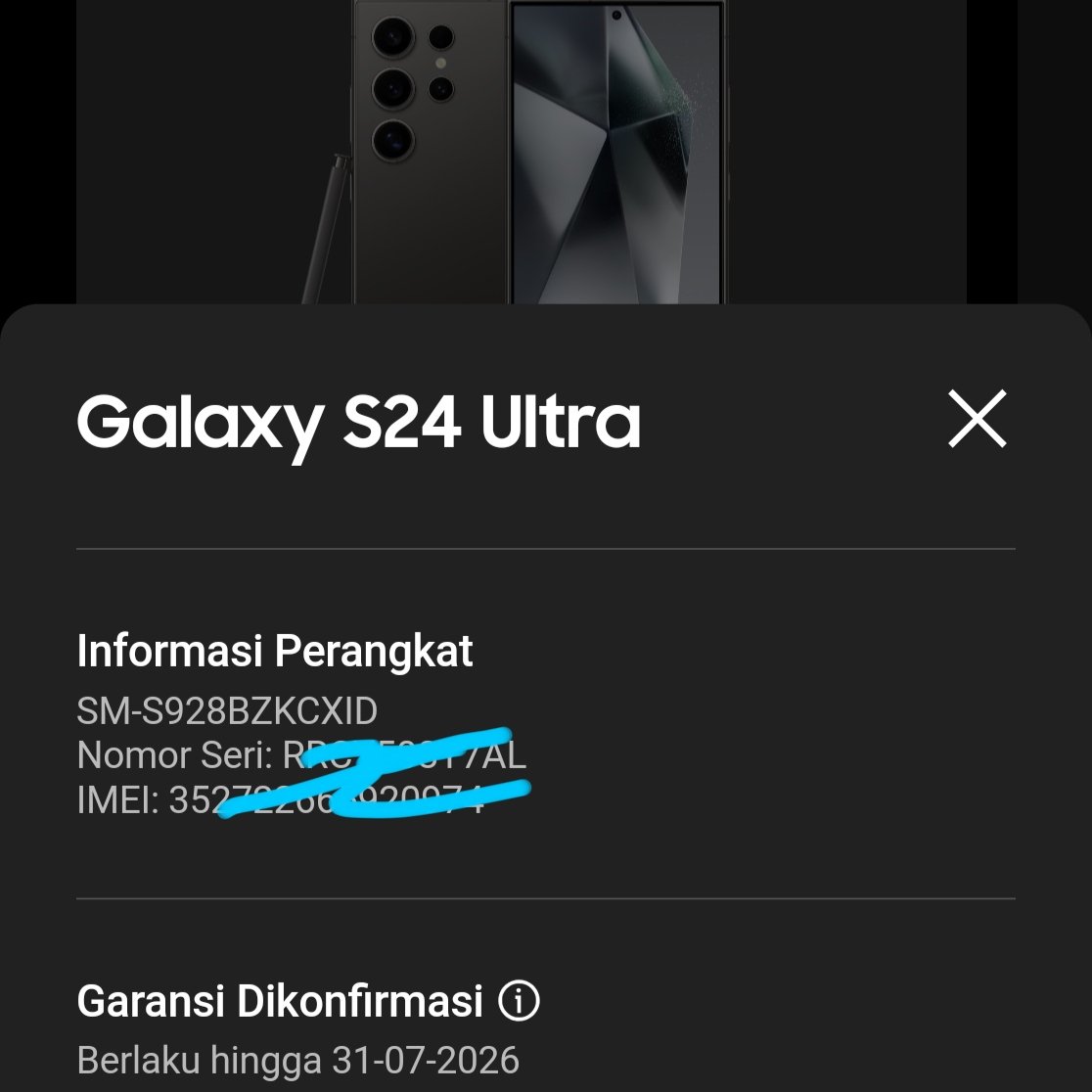 bradergadgets's tweet photo. Samsung Galaxy S24 Ultra 12/256

- SEIN (ON 31 Jul 2026) Titanium Black
- Mulus 98% Fullset Original
- Fungsional No Minus

#samsunggalaxys24ultra

Terima Jual Beli dan Trade In
Minat Silahkan WA 085161116272
COD Jatiasih/Menyesuaikan
Insta X Utube TTok @bradergadgets https://t.co/2C3626yeyS