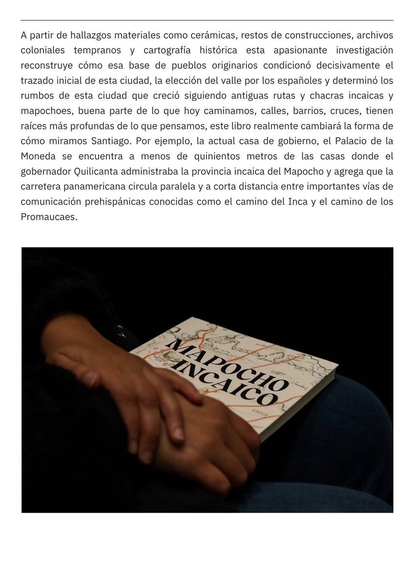LeoLobosLagos's tweet photo. En la Revista Entre Paréntesis presenta mi artículo sobre el libro del arqueólogo chileno Rubén Stehberg MAPOCHO INCAICO publicado por Editorial Planeta en 2026

número  139 del mes de julio 2026.

Entre Paréntesis 
Revista cultural 
Disfrute y comparta: https://t.co/PaEy0tFZiZ