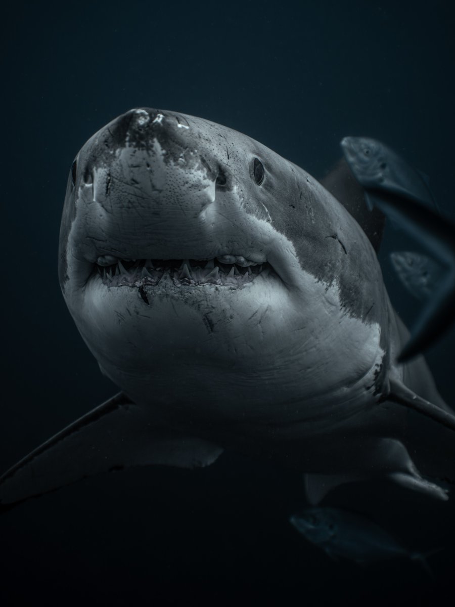 Discovery's tweet photo. 📸 + 💭: IG @/kendallrosephoto

“The great white shark is considered to be the most iconic shark in the ocean, instantly recognizable wherever it's found. Powerful, curious and incredibly well adapted, they've been ruling the seas for millions of years. They're often misunderstood, but in reality, great whites are naturally cautious animals that play an important role in keeping our marine ecosystems healthy.”

#SharkWeek starts TONIGHT at 8P on Discovery.

#MarineMonday #Sharks #GreatWhiteShark