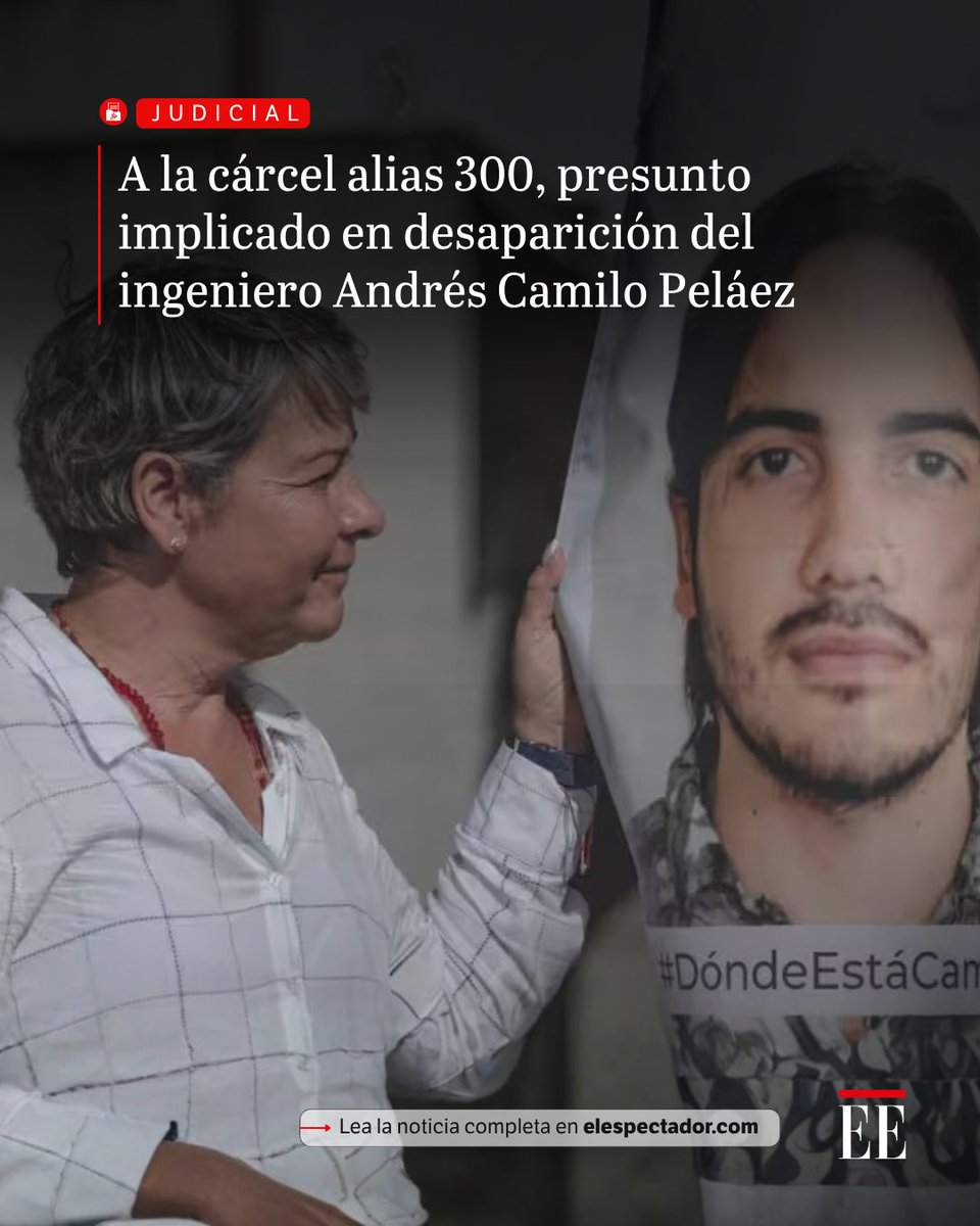 elespectador's tweet photo. Según la Fiscalía, Weimar Alexander Castillo, alias “300″, sería la persona que condujo el vehículo al que obligaron a subirse al ingeniero Andrés Camilo Peláez Yepes el día de su desaparición. Lea los detalles 👉 https://t.co/EDAX7nplA8 https://t.co/2NWVslWS8A