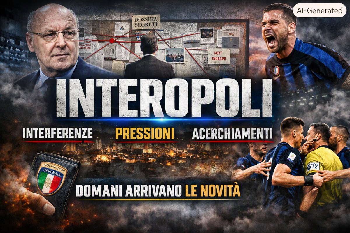 QuotidianoBN's tweet photo. 🔥 INTEROPOLI / Domani arrivano le novità pesanti
⚫🔵 Mentre la Bestia nerazzurra prova a silenziare la truppa che comanda — dai giornali ai siti, fino ai profili social — spingendo la massa verso temi inutili, c’è uno scandalo che non si può oscurare:
❗️Interopoli.
❗️E domani, su Interopoli, arrivano novità enormi.
⚫️🔵 Marotta impreparato?
La Bestia no.
▪️Marotta, a suo dire, è stato parzialmente impreparato.
❓️Ma avete visto come la Bestia interista si muove:
attacca chiunque osi voltare le spalle a Marotta, coordinata, rapida, identica nei toni.
⚫🔵 Interferenze, pressioni, accerchiamenti
▪️Parliamo di interferenze.
▪️Di pressioni sul designatore.
▪️Di pressioni sul Procuratore Federale.
❗️E di ciò che accade in campo:
▪️arbitri accerchiati, intimiditi, colpevoli solo di non essere “graditi”.🔥 La sintesi del momento
Interopoli non è un titolo.
È un sistema che si sta incrinando.
E domani, finalmente, qualcosa si muove.
❗️Iscrivetevi alla @fondazionejb invece di lamentarvi solo sui social.
Gli avvocati costano, se siamo arrivati a questo punto è solo merito loro.
E non si fermeranno, raddoppieranno, triplicheranno, e noi abbiamo il dovere di sostenerli.
E finitela di pagare le Pay Tv.
