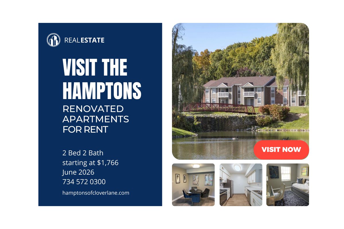 Hamptons_Apts's tweet photo. Experience luxury like never before at the Hamptons! From stunning apartments to top-tier amenities, it's the perfect place to call home. Schedule a tour today and start living your dream! #LuxuryLiving #TheHamptonsExperience 🏡✨ https://t.co/J5CUa2PZtK