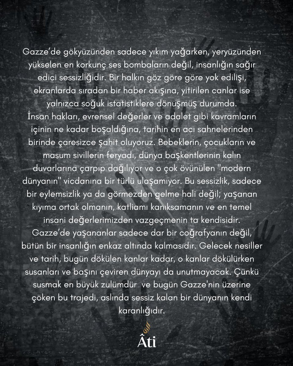 GenclikAti1's tweet photo. Gazze 'yi unutmayın unutturmayın! zulüm hala devam ediyor.
**Susmak en büyük zulümdür. https://t.co/rab3odLLkf