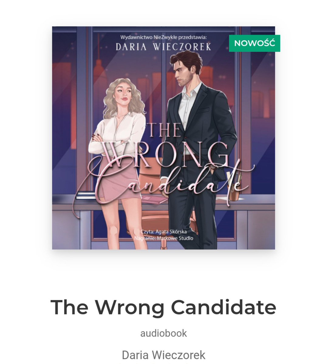 davievv's tweet photo. Audiobook #thewrongcandidateDW juลผ dostฤpny na Legimi!!!๐๐ https://t.co/LOadeZvNTO