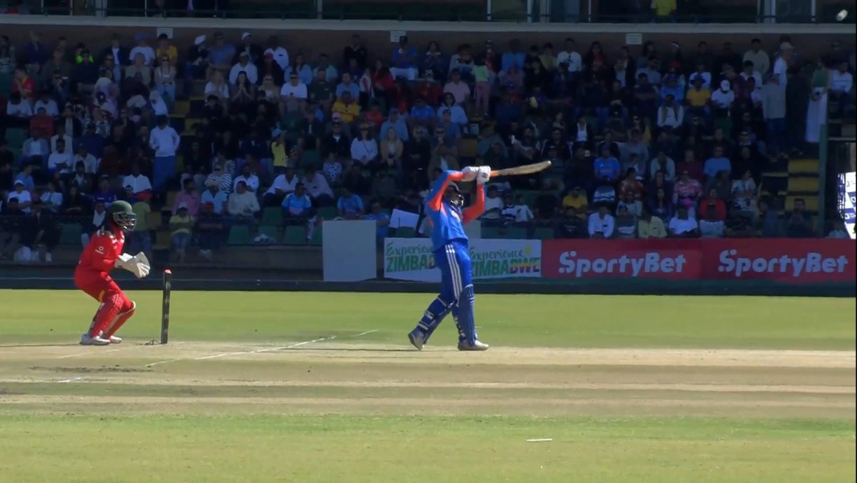 WeTheThinkers's tweet photo. 102m six by Vaibhav Sooryavanshi💛

The timing was absolutely perfect easily the shot of the match so far🔥

He has now raced to 72 runs. What a sensational batting🥳 His highest score so far. 

#INDvsZIM https://t.co/T7lTkJPZ9h