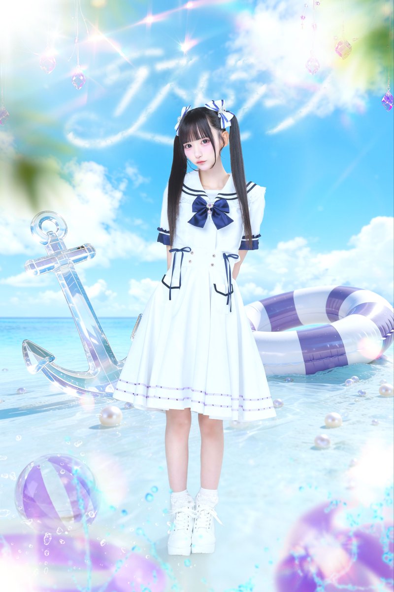 LASTSCENE_idol's tweet photo. ⋆˙⟡ 𝑺𝒖𝒎𝒎𝒆𝒓 𝑽𝒊𝒔𝒖𝒂𝒍⋆˙⟡

💜古賀みれい @LASTSCENE_mire 
『夏のヒロイン❔🍧♡』

#ラストシーン https://t.co/kCIakOiYXB
