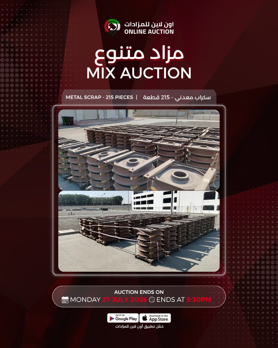 onlineauction1's tweet photo. Mix Auction is live and open for bidding. 

Auction ends on 27 July 2026 at 9:30PM. 

https://t.co/9ACvYEiiWv
Download the Online Auction app. 

#OnlineAuction #UAEBid #MixAuctionUAE #DubaiAuction #UAE https://t.co/l1RHllUYc3
