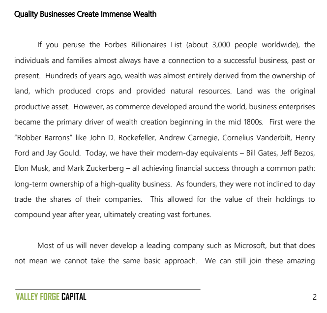 themattharbaugh's tweet photo. Dev Kantesaria on why investing in high-quality businesses is the greatest wealth building strategy

"The formula to become wealthy is rather simple: find high quality businesses, consistently buy them over time, and hold them through all the ups and downs." https://t.co/5BsuGPuwOE
