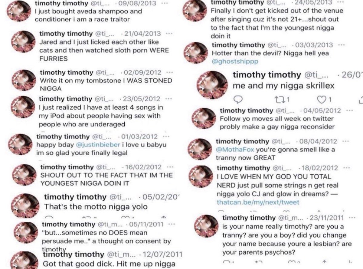 PINKPOSSESSION's tweet photo. a group of boys trying to paint her out to be a racist with fake bullshit/misinfo is hilarious where was all this motivation for their leader timothy and her legitimate n word collection https://t.co/sNFK7BIpxv