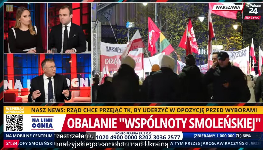 PodkomisjaS's tweet photo. Trudno to zrozumieć, jak osoba świadoma tego co się stało w Smoleńsku, która już w 2014r, po zestrzeleniu MH17, "uwierzyła, że to jest zamach", a następnie w 2018r.  zdecydowała, że TVP Info nie będzie transmitować prezentacji Raportu Technicznego Podkomisji, co było również zaskoczeniem dla ekipy TVP Info, która była na miejscu. Cóż takiego się stało, że w jednej chwili zapadła taka decyzja? I kto zdecydował, że od grudnia 2023r. temat Smoleńska w wymiarze merytorycznym przestał istnieć?  https://t.co/Rl5JuCuD2R