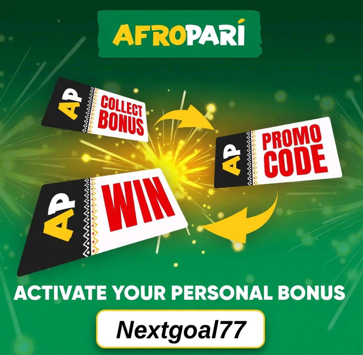 NextGoalupdates's tweet photo. Hello guys 👋
I present to you AFROPARI, the best leading sports betting brand 

Register today and get your first deposit bonus when you sign up with my promo code NEXTGOAL77

Follow the link to register now https://t.co/tfqXnzoVRg https://t.co/dqWW5w1Hqu
