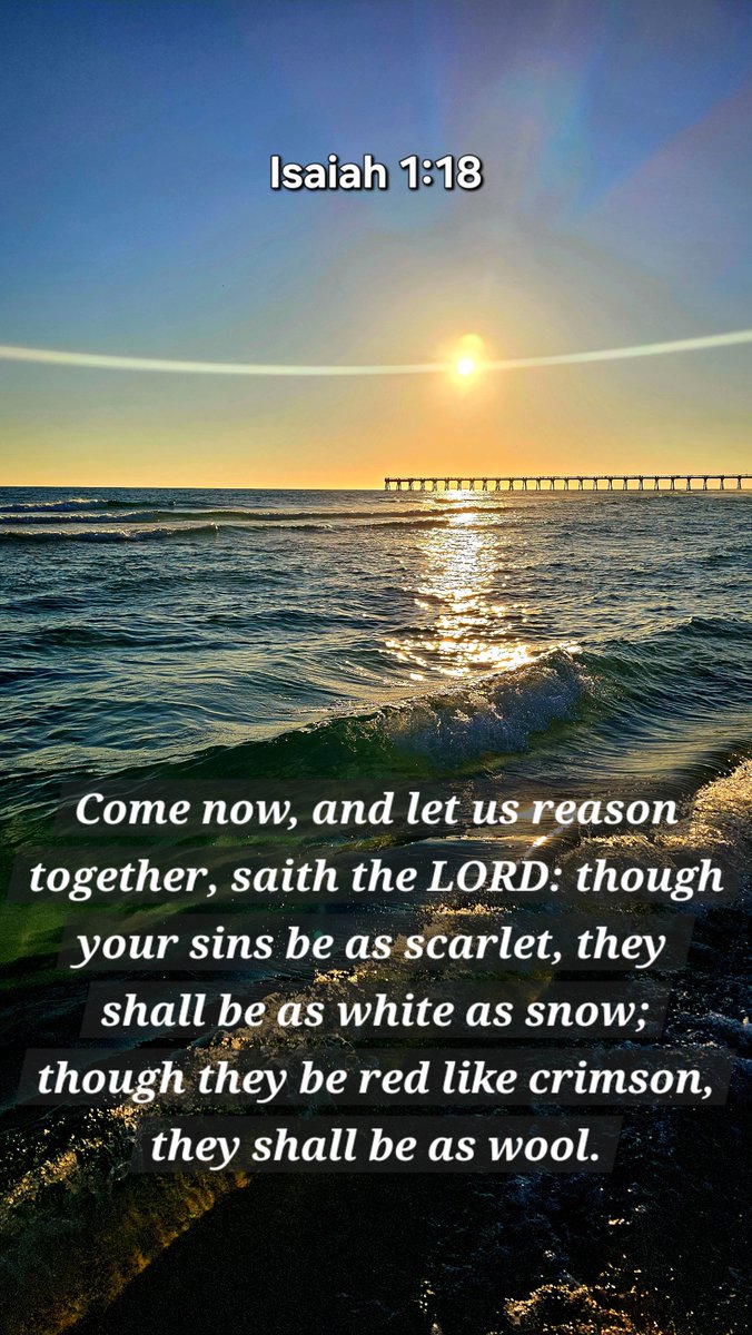 chasl's tweet photo. No matter how stained your past may seem, God's invitation remains open: "Come." He is not looking to condemn the repentant heart but to restore it. His grace transforms what sin has stained and gives hope where there was once shame. Walk today in the confidence that God's forgiveness is complete, and let your renewed life reflect His mercy to others. "If we confess our sins, he is faithful and just to forgive us our sins, and to cleanse us from all unrighteousness." #dailywisdom