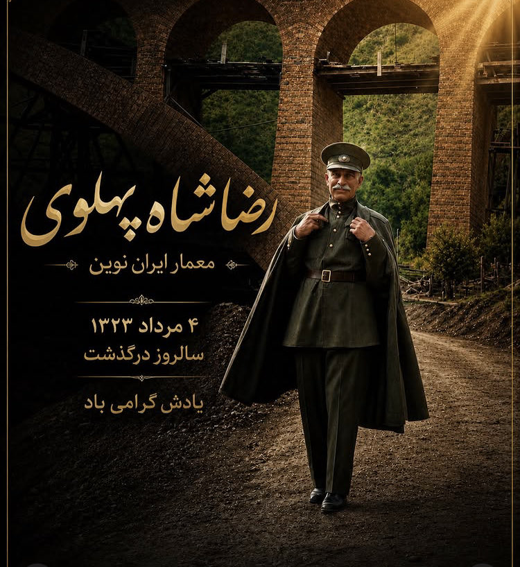 Azadi3319's tweet photo. نامتان و یادتان تا ابد در جان و ذهنمان جاوید ‌گرامی  
معمار بزرگ و پدر ایران نوین 
#رضاشاه_روحت_شاد 🩵🕊️👑 https://t.co/2Pgq7csulJ