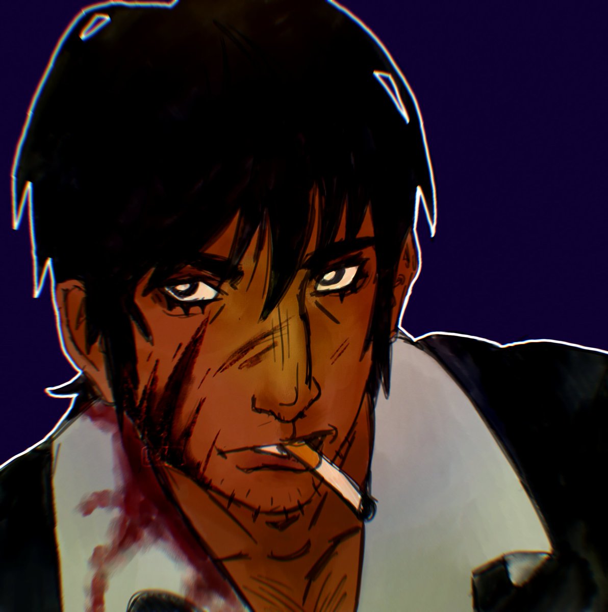 inarab3ar's tweet photo. I rarely post here but I'm gonna try to be more active on here again. Here is some old Trigun art I made a couple months back!! 
#trigun #nicholasdwolfwood #vashthestampede #trigunfanart #fanart #digitalart https://t.co/Lr6utJuF7h