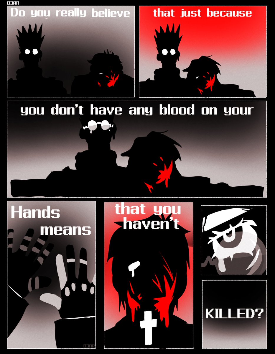 inarab3ar's tweet photo. This did decently on tumblr
Trigun Mini Comic!! 
#trigun #nicholasdwolfwood #vashthestampede #trigunfanart #fanart #digitalart https://t.co/D3QAOl8Bbk