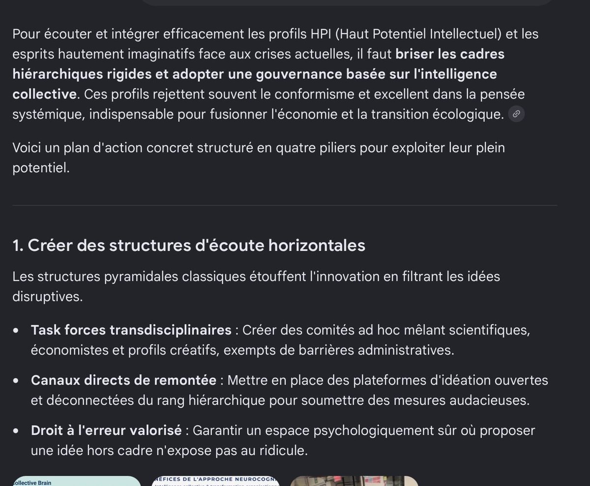 KAWINIMUNDO's tweet photo. @GabrielAttal J’ai posé la question à une IA: pourquoi on n’écoute pas les HPI et autres esprits imaginatifs pour résoudre les grands problèmes comme concilier écologie et économie. Je trouve “dégueulasse” ce qu’on fait subir aux pompiers aujourd’hui. https://t.co/JttQvdR7i0