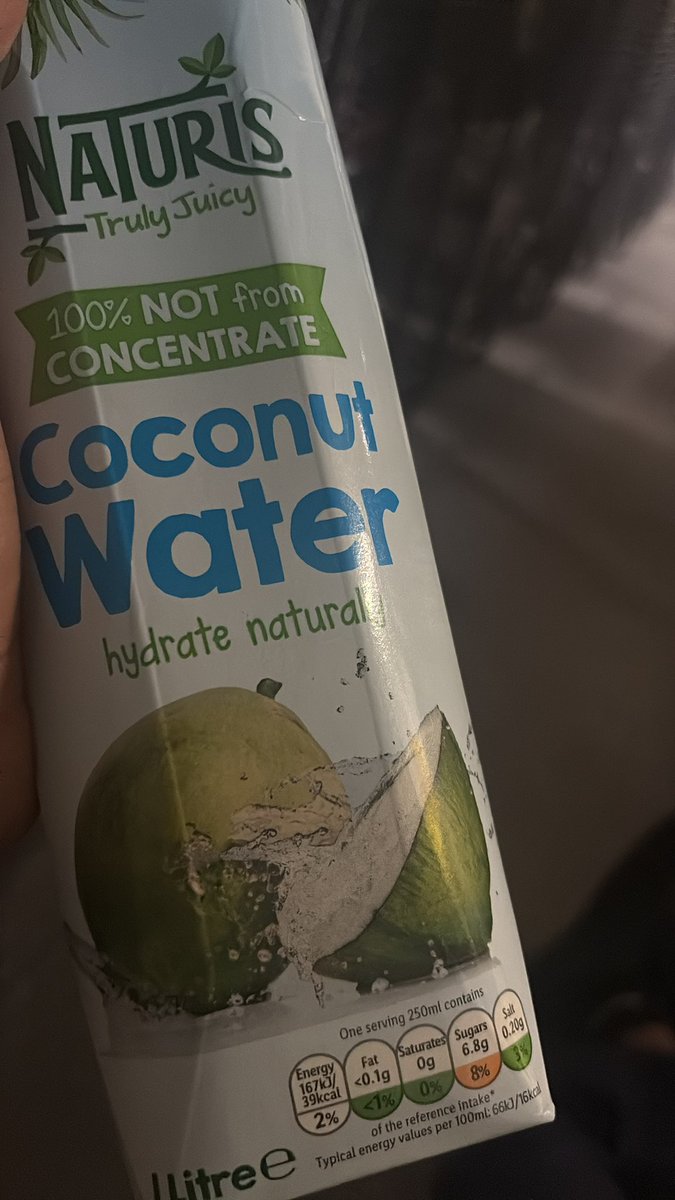 nesterdesilva07's tweet photo. @LidlGB you guys need to Improve on COCONUT water. It says 100% COCONUT WATER 🌴 but tastes like normal Bottled water 🤪 #LIDL #UK #coconut #Water https://t.co/3vsnfLvVbv