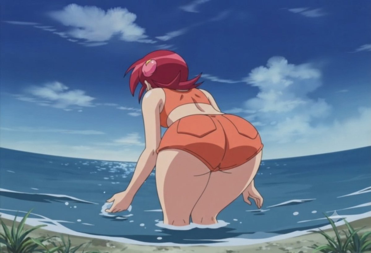 xMeiru's tweet photo. Mayl giggles softly as the warm waves lap around her legs, bending over to let the cool seawater run through her fingers. The sun feels amazing on her skin today~.

"Haa~. The ocean's so refreshing! Lan, you better not be staring too much... or maybe I don't mind if it's you." 💕 https://t.co/d007c40abD