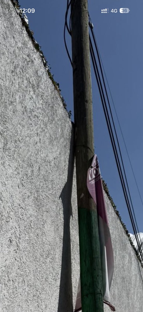 maumondra's tweet photo. @TELMEXSoluciona me apoyan con este poste, está recargado en mi muro, esto es en la alcaldía Tlalpan, Calle Camino Real a Chichicaspatl esquina Circuito Nahui, Pedregal de San Nicolás 3a sección. C.P. 14100 https://t.co/0eFUJVjvic