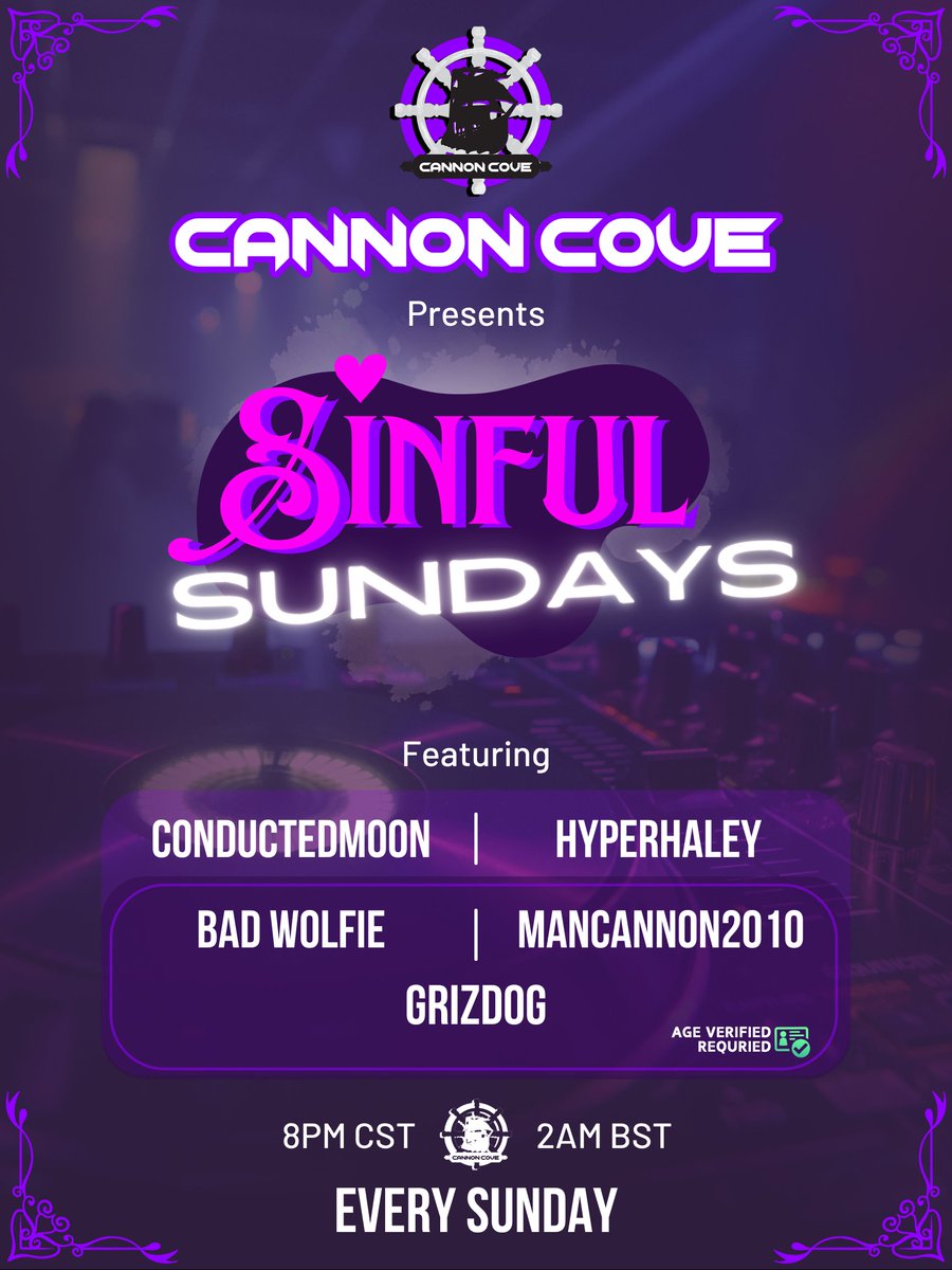 Cannon_Cove's tweet photo. Let's SWING baby!     
(all times CST)        
SFW | Kune Cave | 8-10PM        
NSFW | Werehouse | 10-1AM |        
AGE VERIFIED REQUIRED        
DJs: 8PM – ConductedMoon 9PM – HyperHaley 10PM – Bad Wolfie 11PM – Mancannon2010 12AM –Grizdog
Hosts: Fawxxxie | Elix Two | Redsvann https://t.co/Zr9x7OsLX9