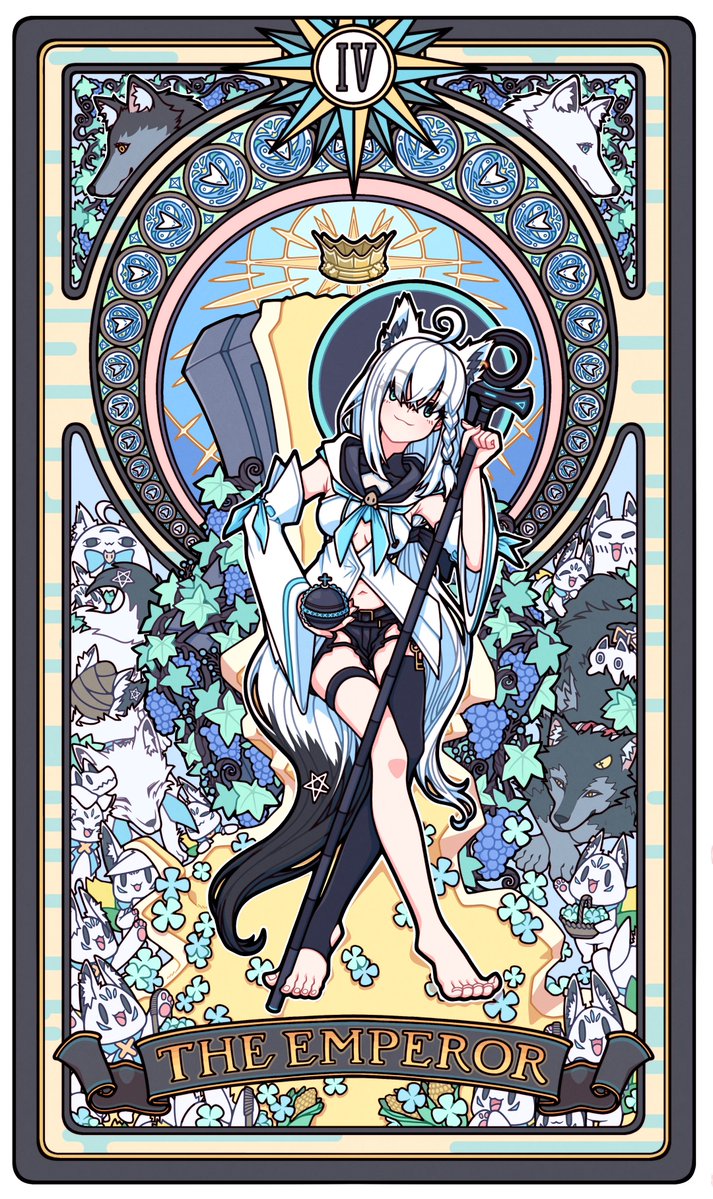 meatpie0717's tweet photo. #絵フブキ 

Emperor Fubuki tarrot card 🦊 https://t.co/9zF7LqNI9e