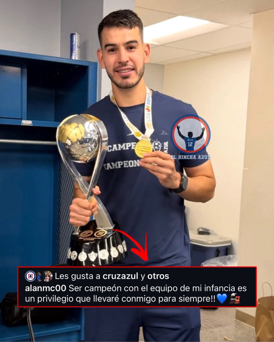 ElHinchaAzulMx's tweet photo. El post de Alan Montes luego de ser campeón en Cruz Azul. Cumplió su sueño de la infancia 🥹🏆 https://t.co/HEUi8rAlXH