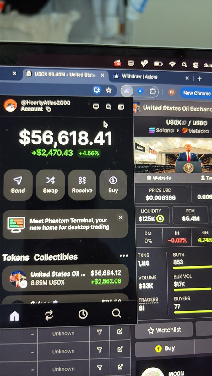 0xDanJordan's tweet photo. Holy I’m up good on $USOX 

Airdropping $10,000 in $USOX. 

Like 
RT
Follow with 🔔 

Drop $SOL addresses 👇🏻 https://t.co/lFltnOIjmb
