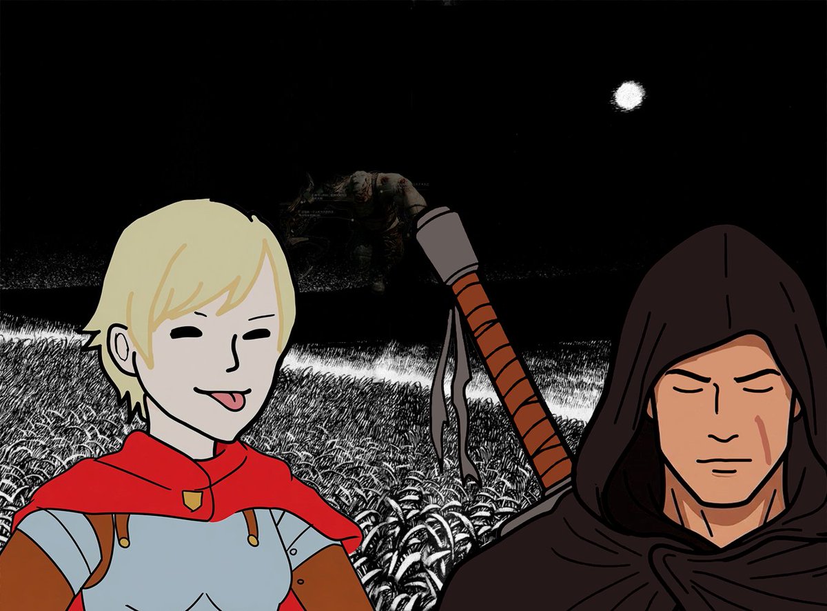 smtrebhfun's tweet photo. Day 2 of #Shakeweek2026 - Fantasy 

From my fav series, Crossovers nobody asked for: Berserk and Resident Evil 

"Tsk, that apostle doesn't know when to give up."

#REBHFun https://t.co/A8gUvNAgeo