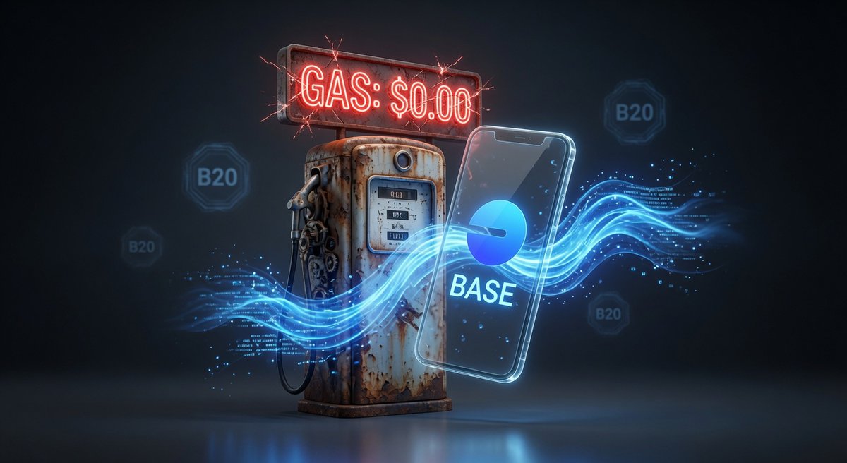 0xMohii's tweet photo. 🚨GAS FEES ARE OFFICIALLY DEAD ON @base . THE INVISIBLE BLOCKCHAIN IS HERE. 🚨

We’ve talked about scaling, TVL, and AI. 
But over this weekend, #Base just quietly crossed a milestone that changes consumer crypto forever: 
the complete elimination of user facing gas fees.

Here is why the friction of Web3 is officially gone:👇

1⃣ THE 85% TIPPING POINT 
Onchain data from this weekend reveals something massive:
over 85% of retail and consumer app transactions on Base were completely Gasless. Users didn't pay a single cent in $ETH to execute their trades, mints, or payments.

2⃣ THE POWER OF PAYMASTERS 
How is this possible? Base has perfected the "Paymaster" infrastructure (ERC-4337). Developers and brands are now natively sponsoring transaction fees for their users in the background. The blockchain is finally acting like a traditional Web2 backend; invisible and frictionless.

3⃣ SMART WALLET DOMINANCE 
This gasless revolution is driven by the massive surge in @coinbase  Smart Wallets. Users no longer need to buy Ethereum, bridge it, or worry about seed phrases just to make a simple USDC payment. You just click and transact.

4⃣ THE STRATEGY IN ACTION 
Remember last 2 week when @jessepollak  pivoted the network's focus heavily toward Trading and Payments? 
This is the exact infrastructure needed to make it happen. 
You cannot build global payment rails if users have to calculate Gwei.

Base just made interacting with crypto as easy as sending a text message.

#Coinbase #Ethereum #SmartWallets #CryptoNews #Web3 #AccountAbstraction