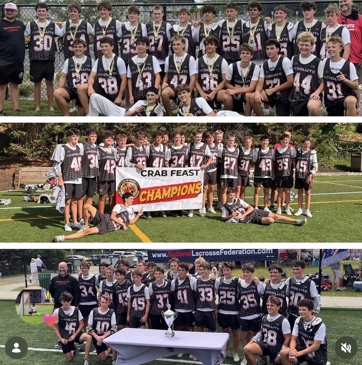KaiConrad's tweet photo. 3x Champions with @ResoluteLax 2029 Ohio Red this summer. 

🏆 @ProjectMWLax Summer Open
🏆Crabfeast
🏆@natlaxfed https://t.co/mzbtxO688m